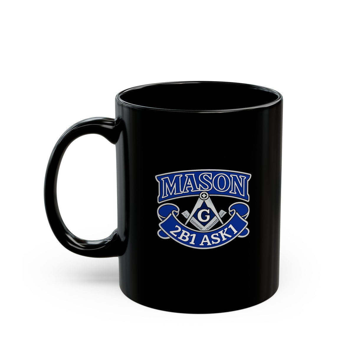 Master Mason Blue Lodge Mug - 2B1 ASK1 with Square & Compass G - Bricks Masons