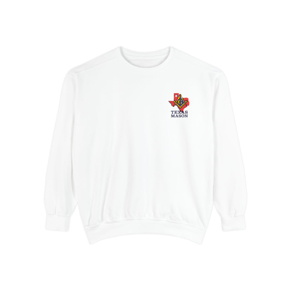 Master Mason Blue Lodge Sweatshirt - Embroidered Emblem Texas Mason - Bricks Masons