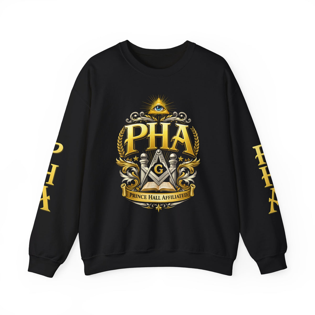 Master Mason Blue Lodge Sweatshirt - Prince Hall Affiliated Square & Compass G & Eye - Bricks Masons