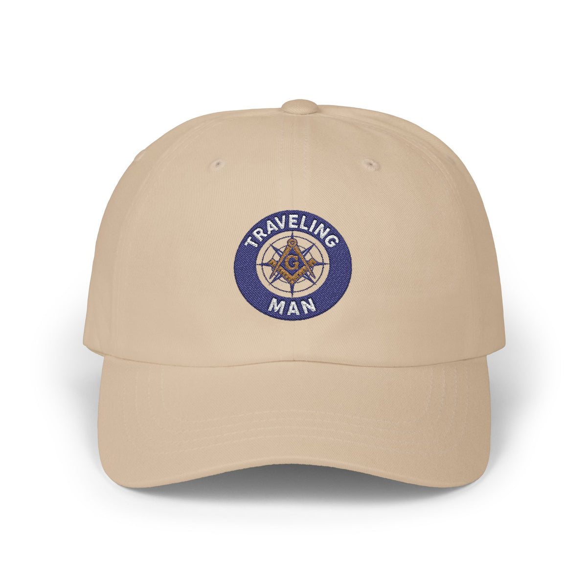Master Mason Blue Lodge Baseball Cap - Embroidered Traveling Man Dad Cap - Bricks Masons
