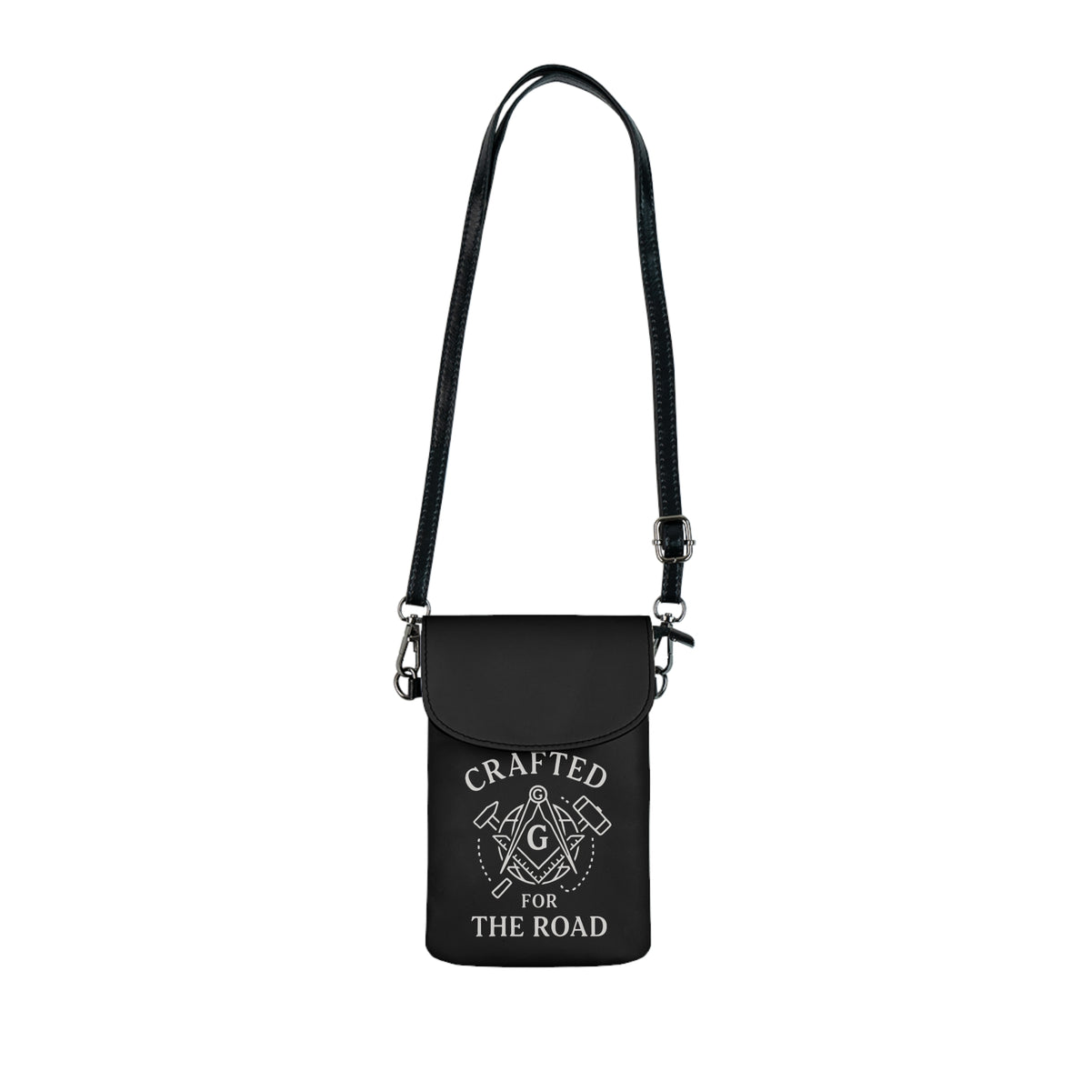 Master Mason Blue Lodge Cell Phone Wallet - Crafted For The Road Microfiber Leather - Bricks Masons