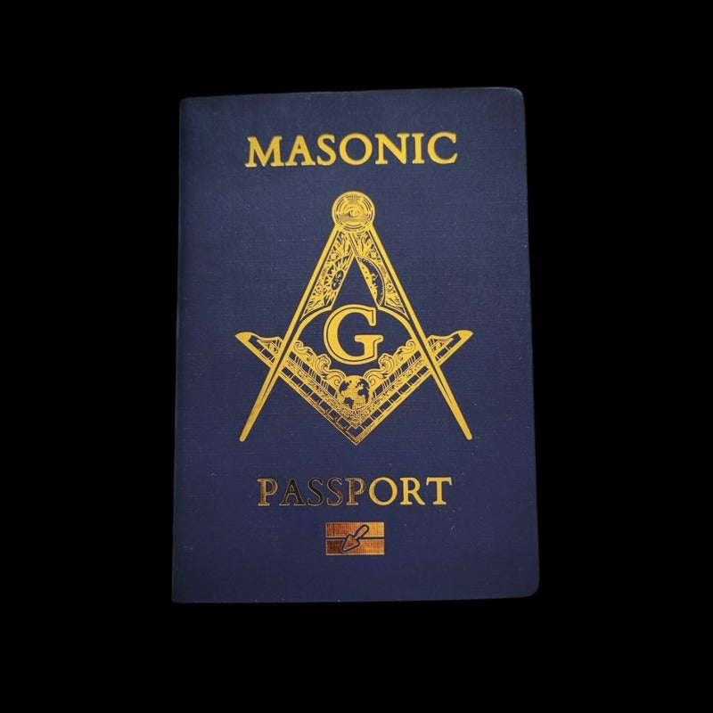 Master Mason Blue Lodge Passport - Blue & Gold Square & Compass - Bricks Masons