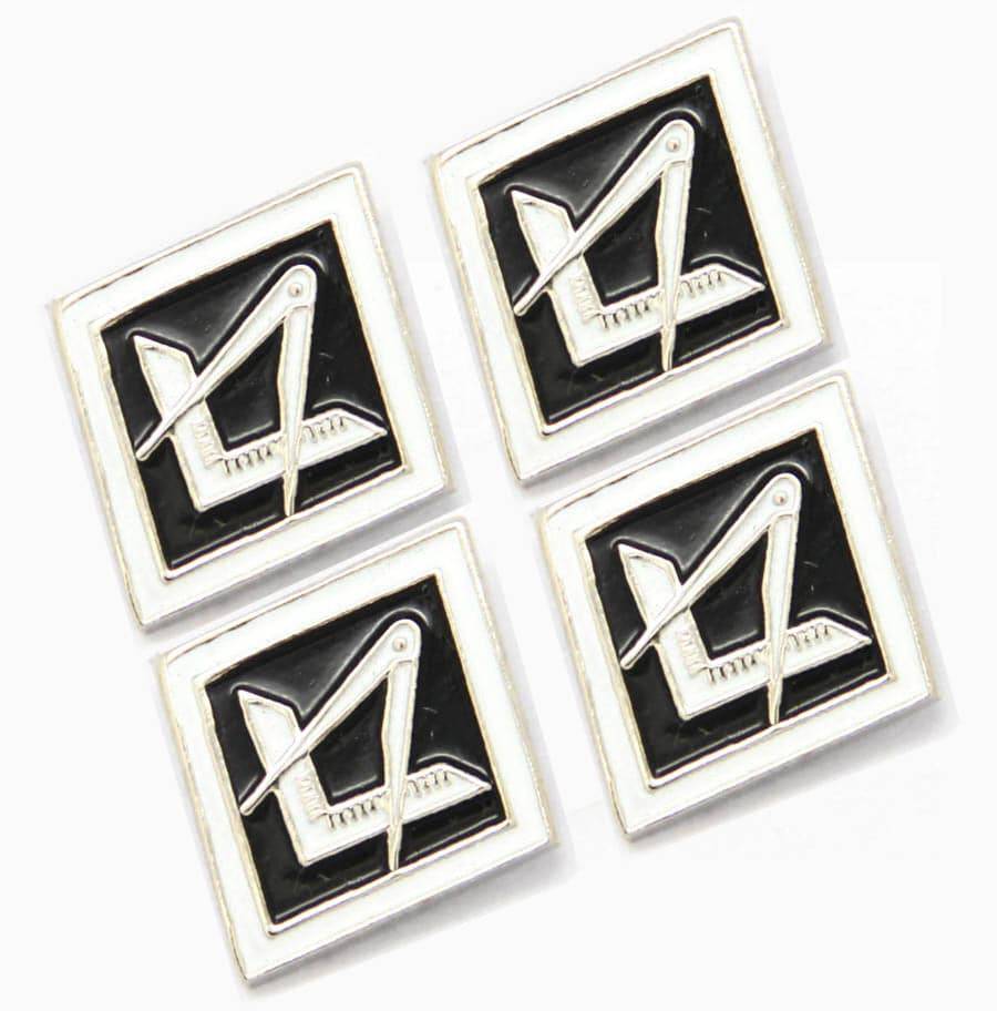 Master Mason Blue Lodge Lapel Pin - 5 Pieces Square and Compass - Bricks Masons