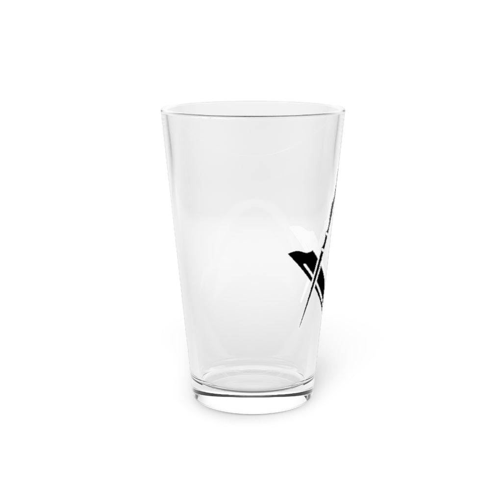 Master Mason Blue Lodge Pint Glass - 16oz Square & Compass - Bricks Masons