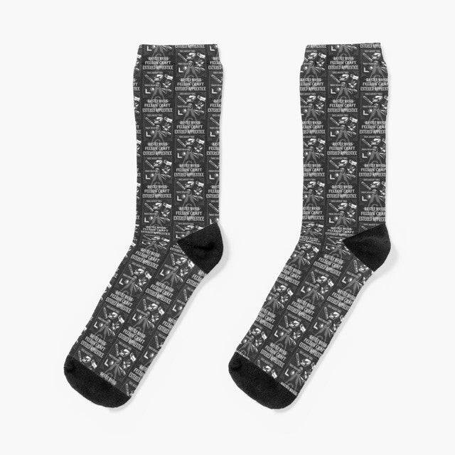 Master Mason Blue Lodge Sock - 2B1Ask1 Mason Tools - Bricks Masons