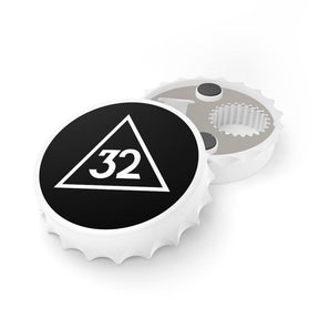 32nd Degree Scottish Rite Bottle Opener - Black & White