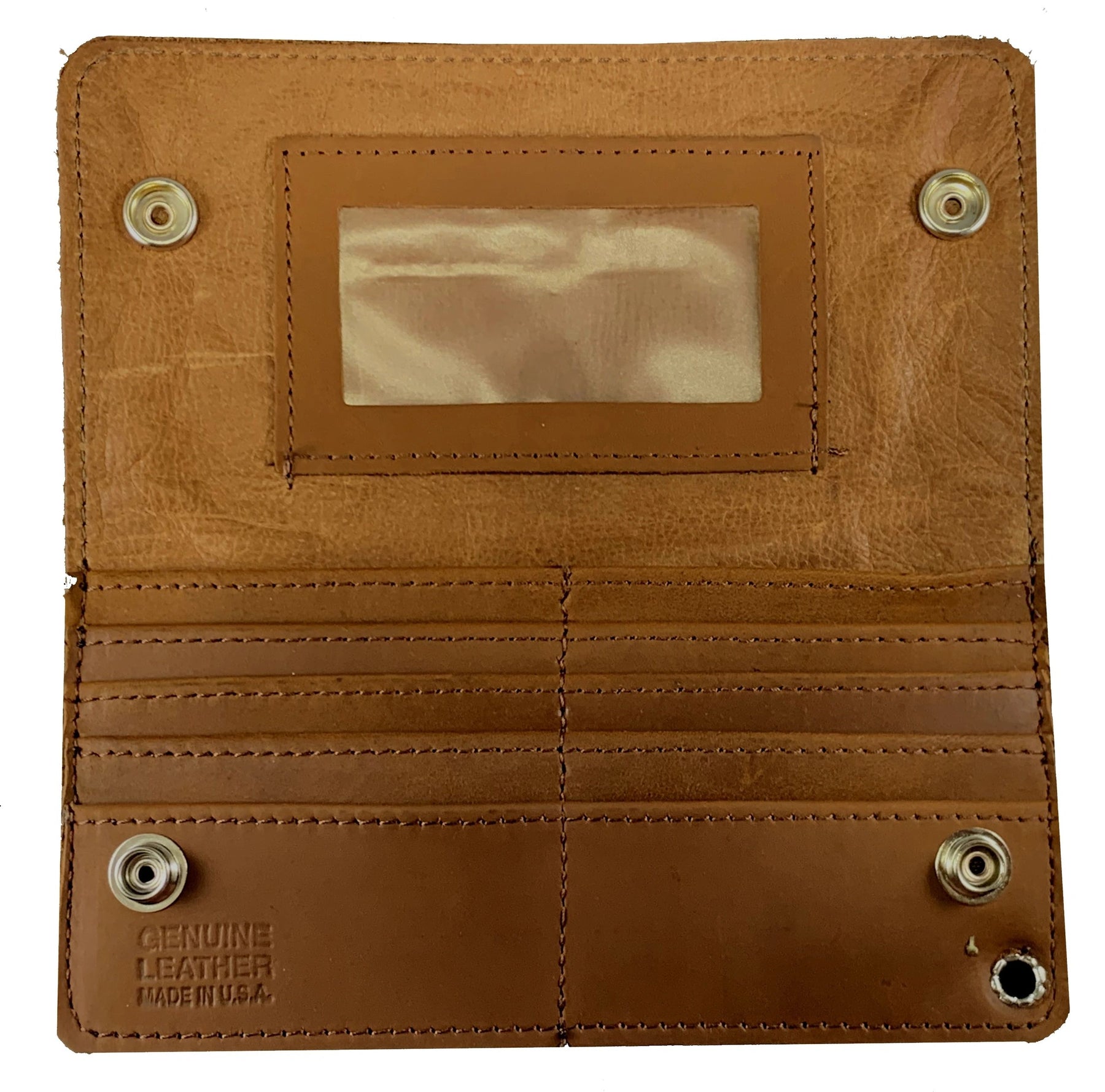 Widows Sons Wallet - Long Brown With Chain - Bricks Masons