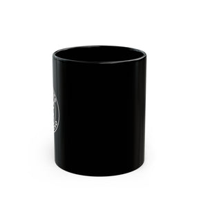 Heroines of Jericho Mug - Black with Spinning Wheel and Chair Emblem - Bricks Masons