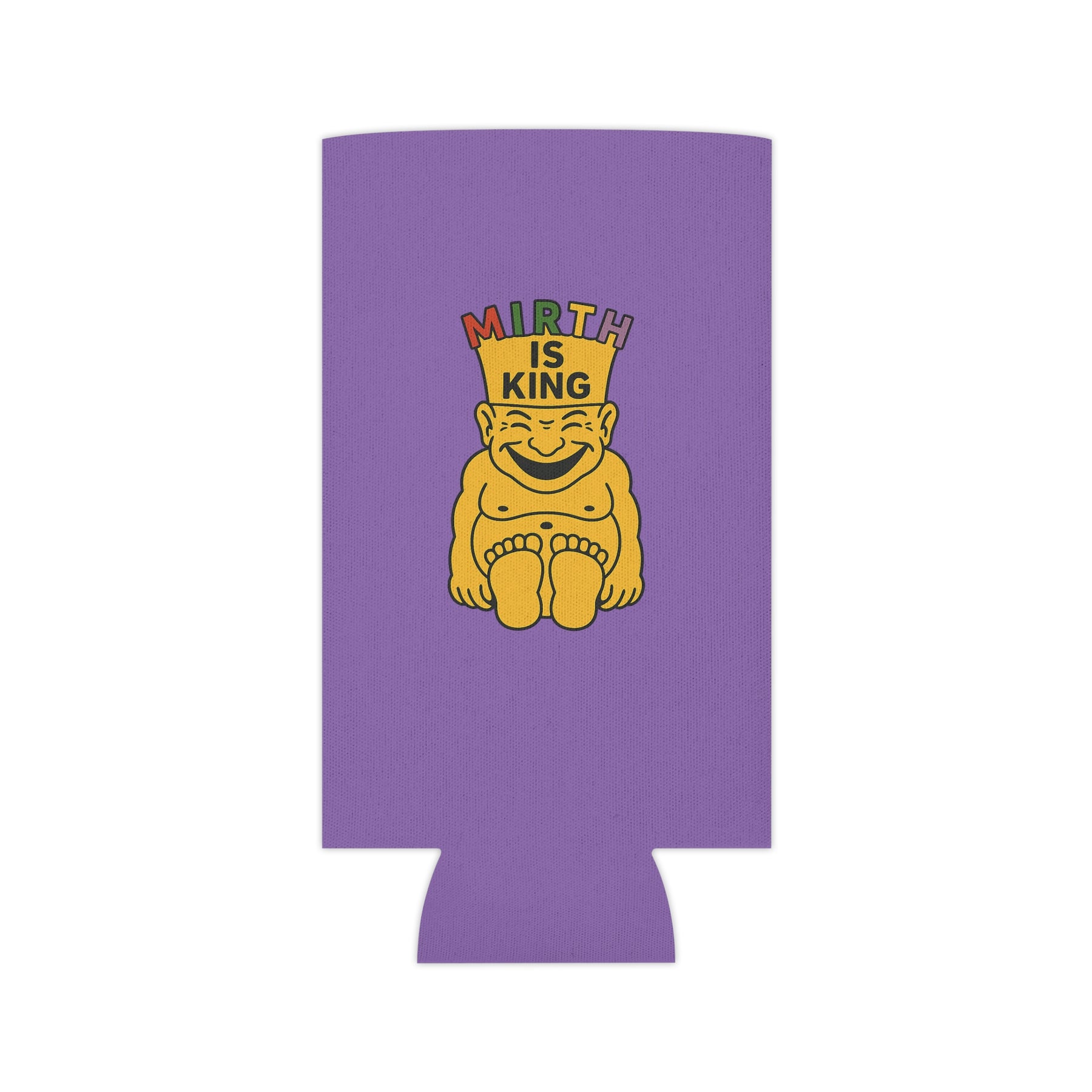 Royal Order of Jesters Can Cooler - Mirth is King Vibrant Yellow & Purple Colors - Bricks Masons