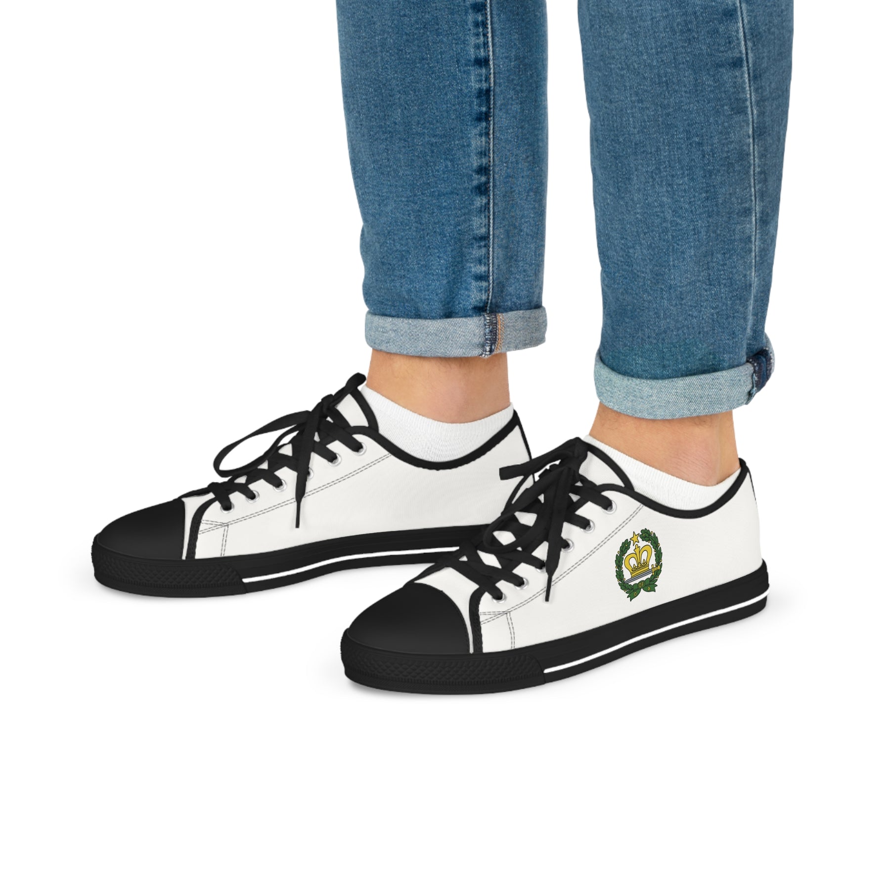 Order of the Amaranth Sneaker - Low Top Sneaker Black & White - Bricks Masons