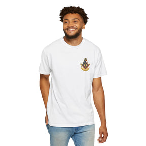 Past Master Blue Lodge T-Shirt - Garment-Dyed US Flag - Bricks Masons
