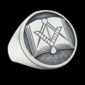 Masonic Ring, Apprentice Degree, Silver, Freemasonry Art. 1171 - Bricks Masons