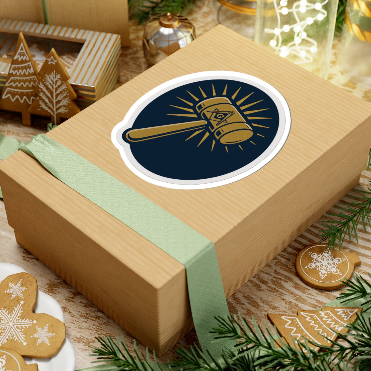 Master Mason Blue Lodge Sticker Decal - Kiss-Cut Colorful - Bricks Masons