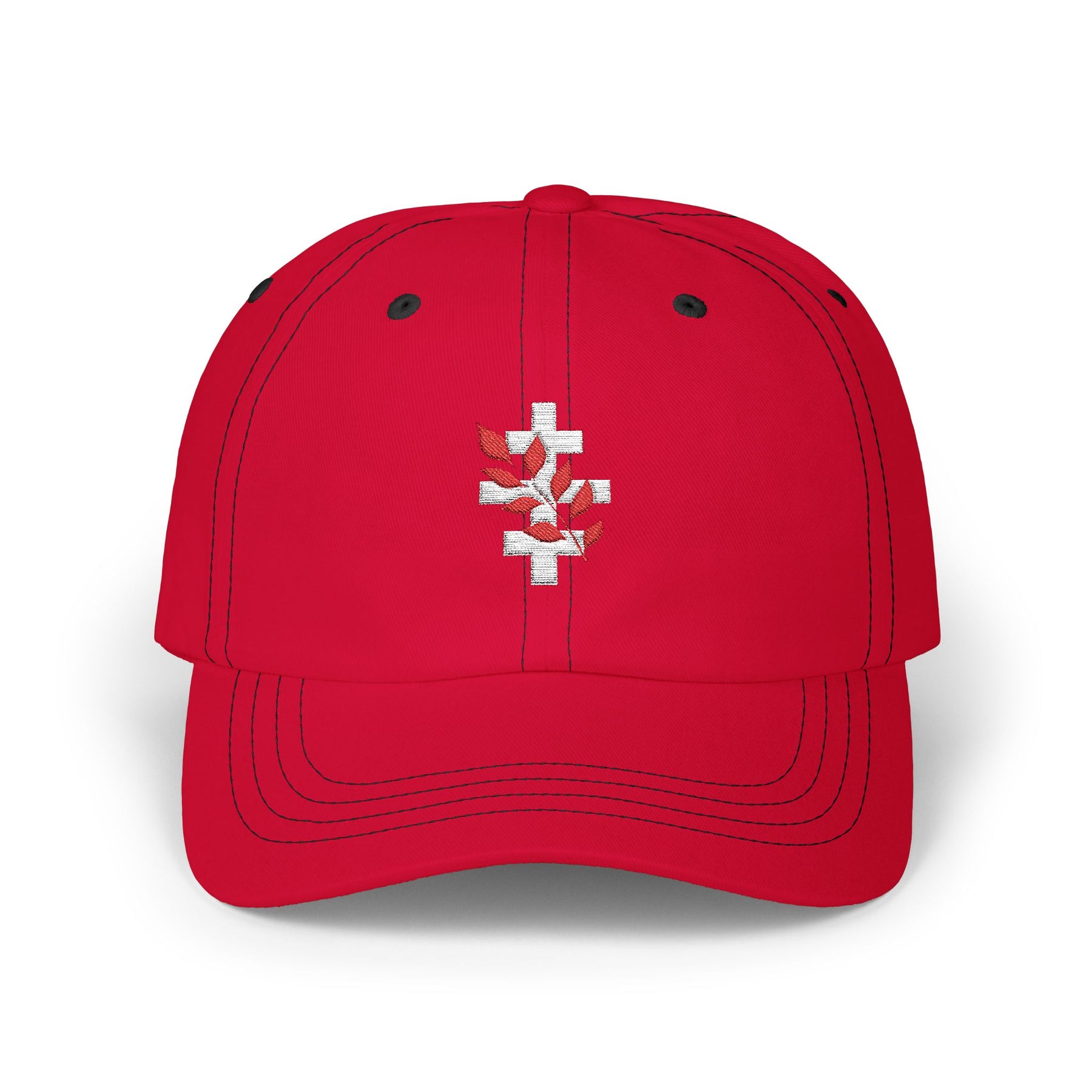 Red Branch of Eri Baseball Cap - Cotton red & White Emblem Various Colors - Bricks Masons