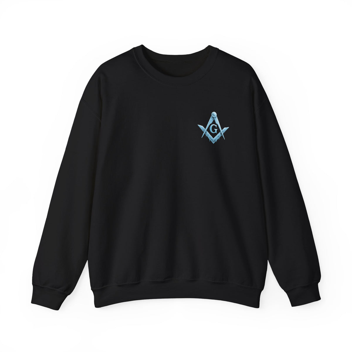 Master Mason Blue Lodge Sweatshirt - Frosty Square & Compass G Design - Bricks Masons