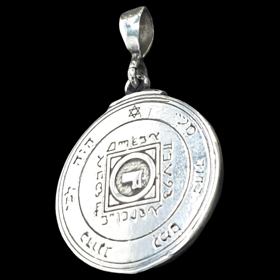 Solomon Pendant Fourth and Fifth Pentacle Consecrated to Venus Silver 3 Cm 12 Gr 44 Seals of Solomon Art 1205 - Bricks Masons