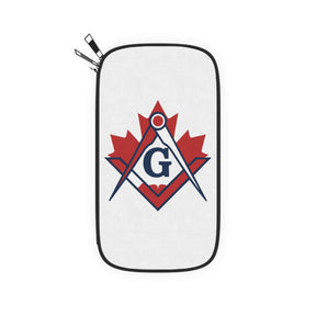 Master Mason Blue Lodge Canada Jurisdiction Passport Wallet - Red Maple Leaf - Bricks Masons