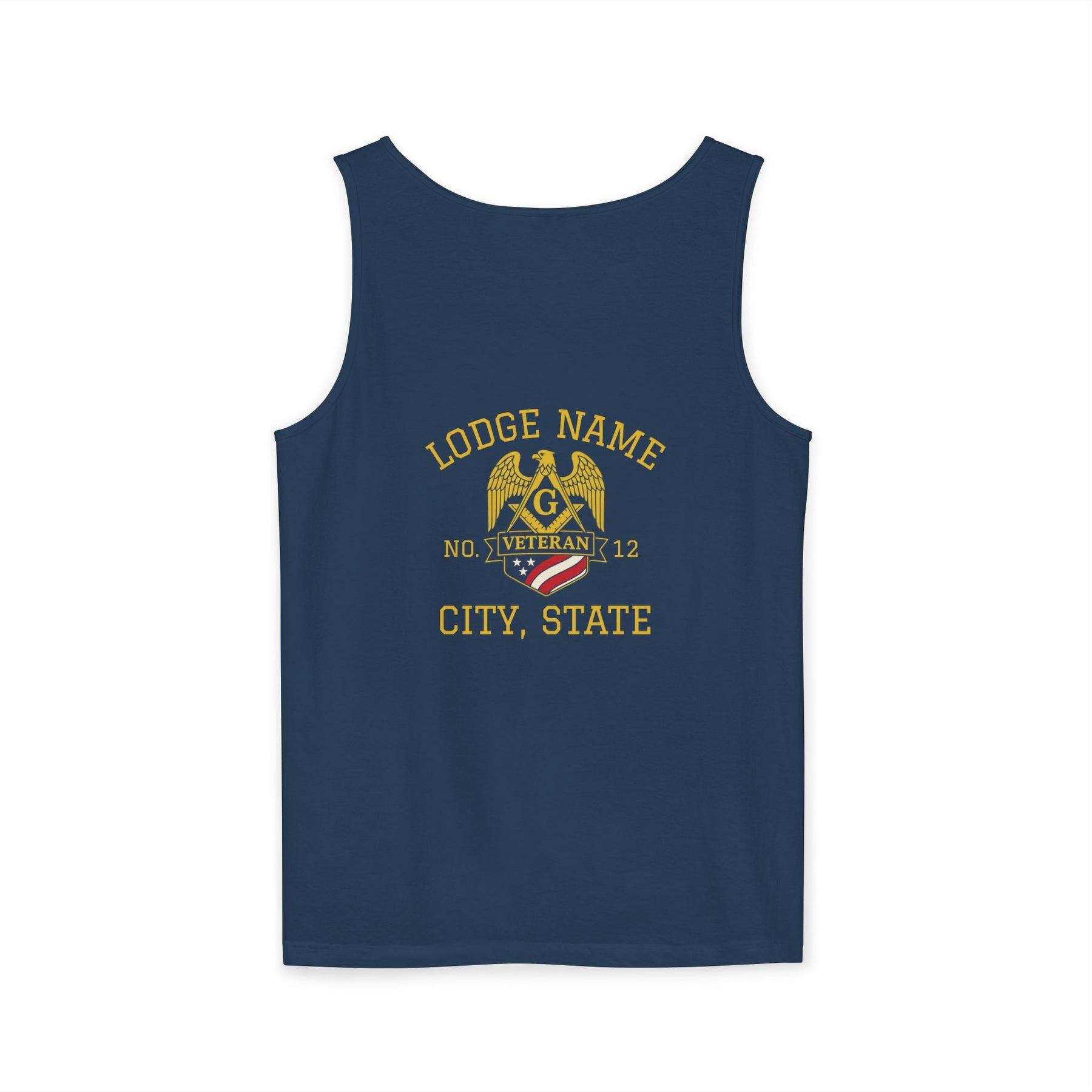 Master Mason Blue Lodge Tank Top - Personalizable Veteran Mason - Bricks Masons