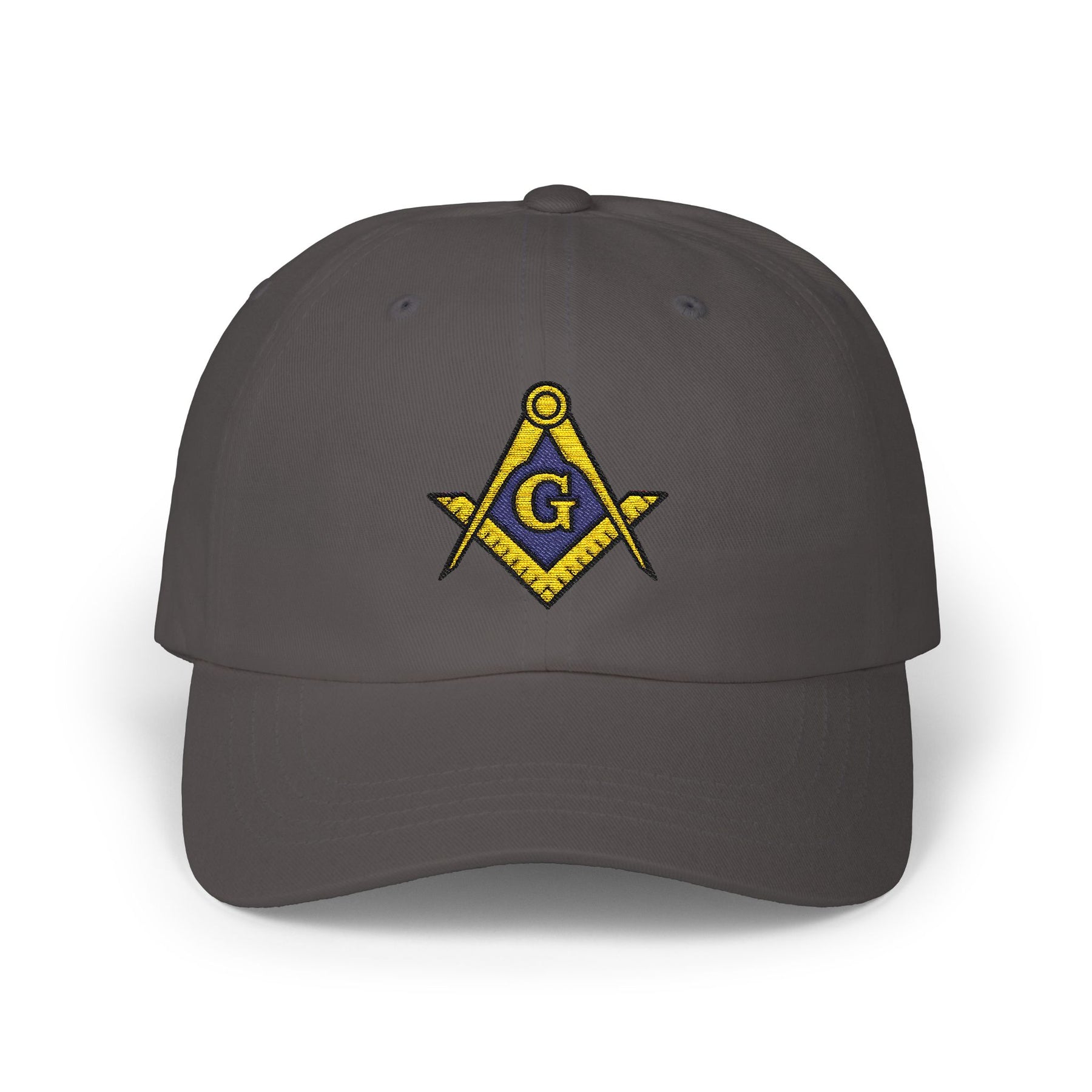 Master Mason Blue Lodge Baseball Cap - Gold & Blue Embroidered Square & Compass G - Bricks Masons