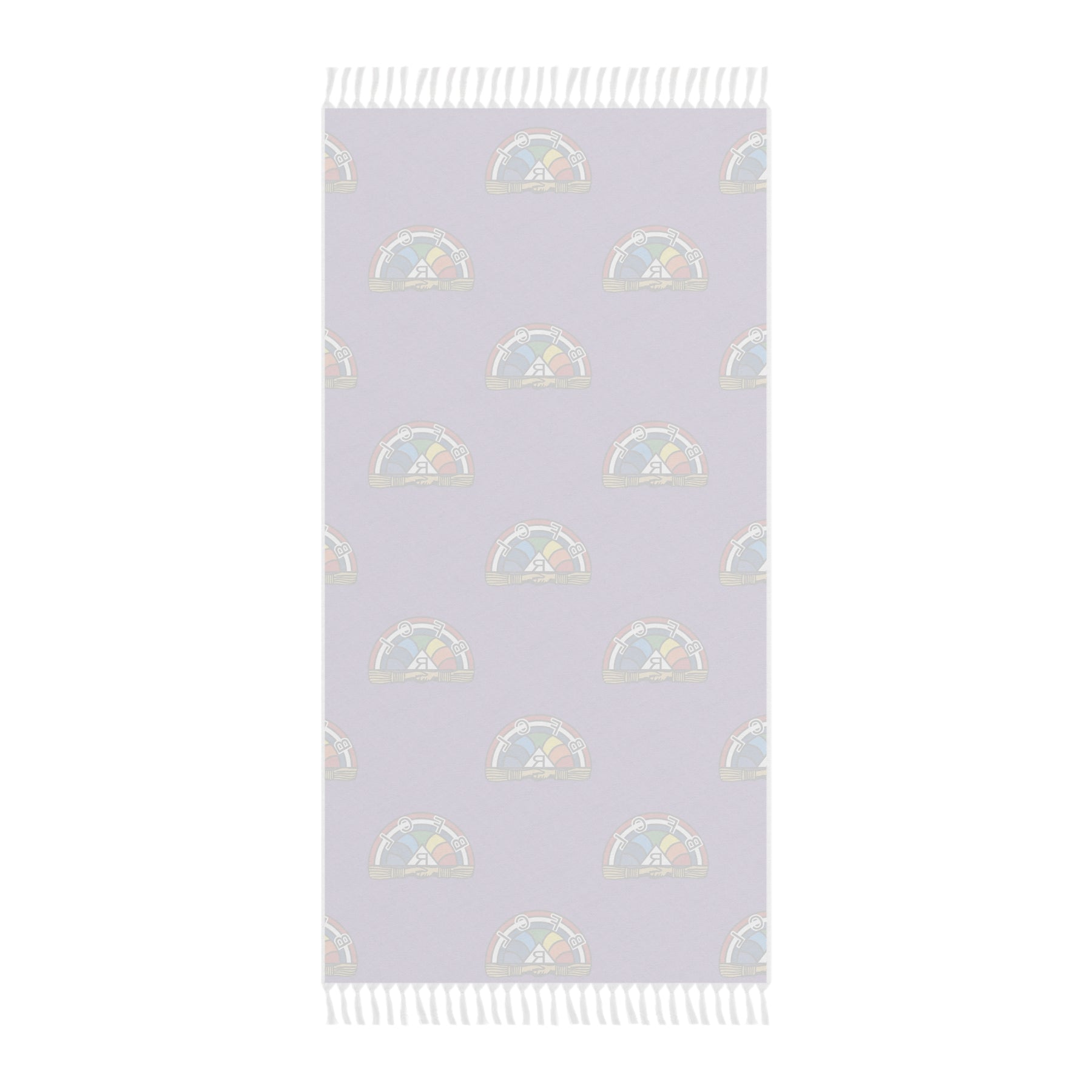 International Order of The Rainbow For Girls Towel - Purple Polyester Beach Cloth - Bricks Masons