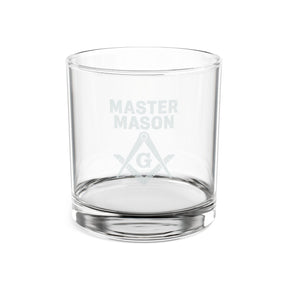 Master Mason Blue Lodge Whiskey Glass - Square & Compass with G - Bricks Masons