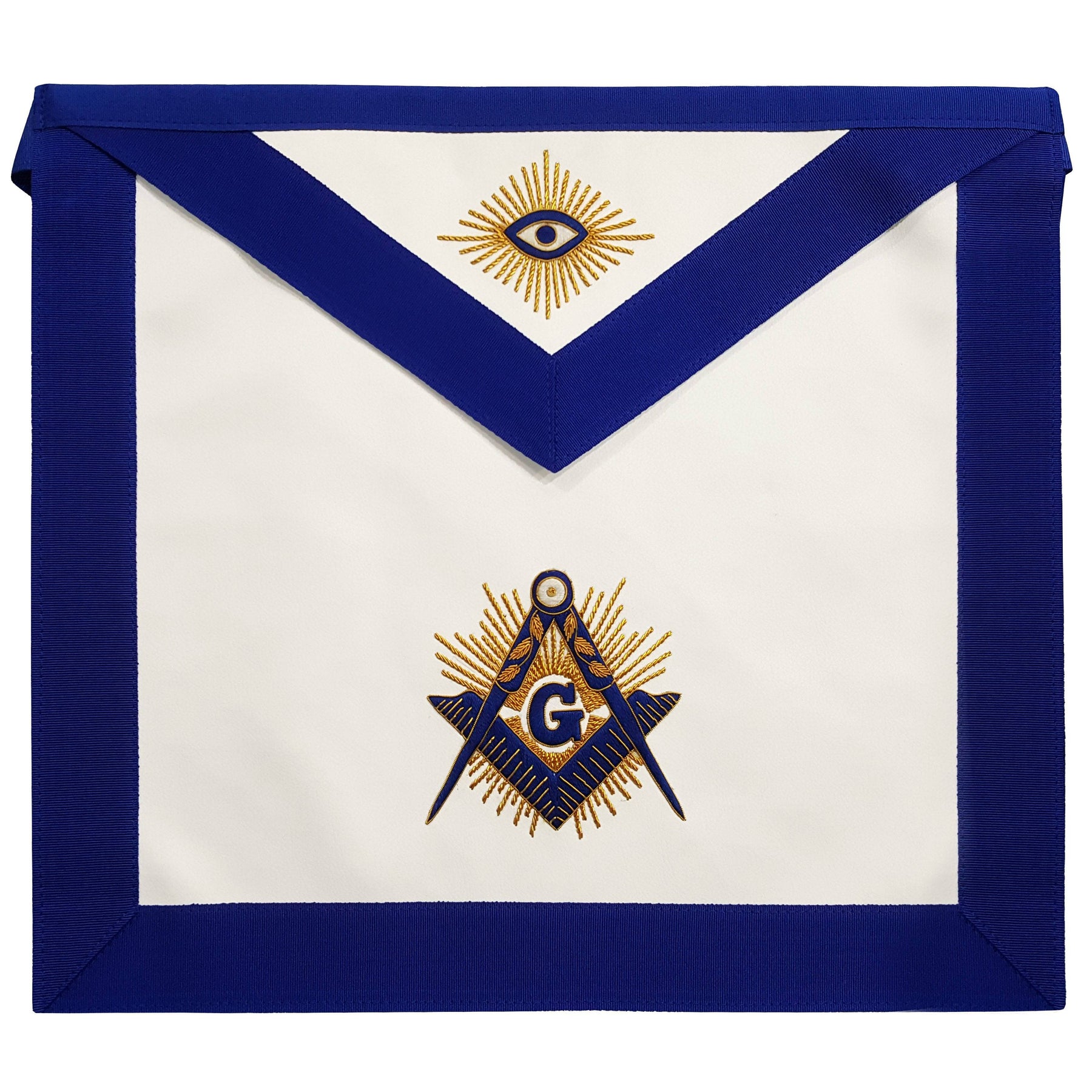 Master Mason Blue Lodge Apron - Royal Blue Square & Compass G