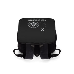 Master Mason Blue Lodge Backpack - Black with Freemason In Flight - Bricks Masons