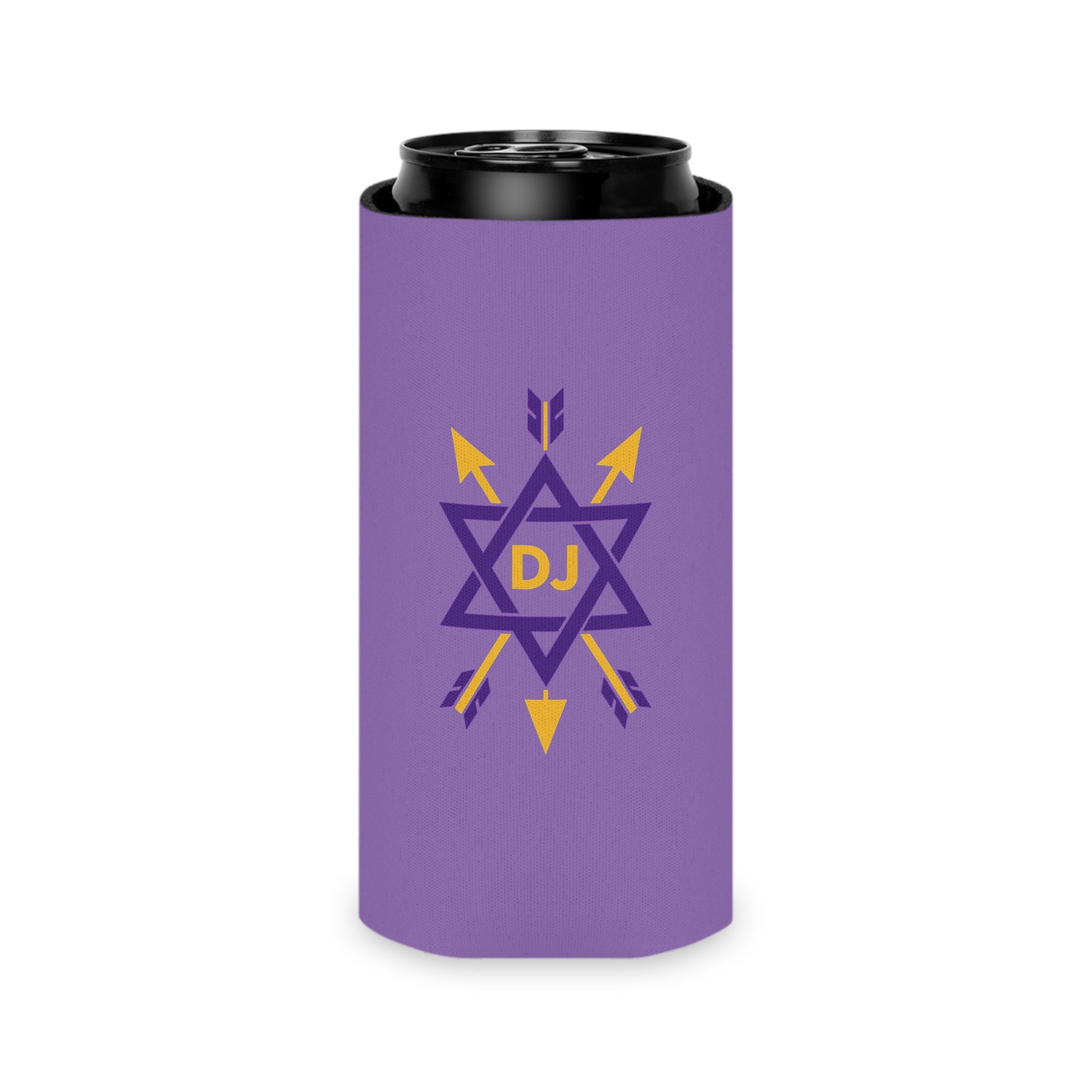 Order of the Secret Monitor Can Cooler - Purple Polyester Exterior - Bricks Masons