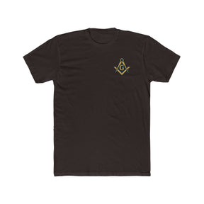 Master Mason Blue Lodge T-shirt - Square & Compass G Cotton Crew Tee - Bricks Masons