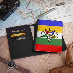 OES Passport Cover - Colorful Star With Inner Compartments - Bricks Masons