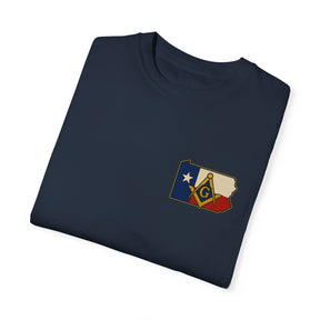 Master Mason Blue Lodge T-Shirt - Garment-Dyed Pennsylvania Mason - Bricks Masons