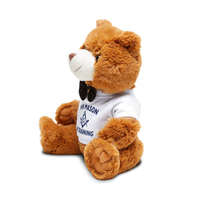Master Mason Blue Lodge Teddy Bear - Mini Mason In Training Plushie - Bricks Masons