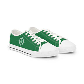 Knight Masons Sneaker - Low Top Sneaker Black & White Green Canvas - Bricks Masons