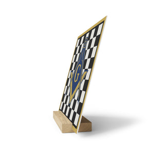 Master Mason Blue Lodge Gallery Board with Stand - Bricks Masons