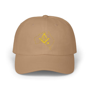 Master Mason Blue Lodge Australia Jurisdiction Baseball Cap - Australia Map Square & Compass G - Bricks Masons