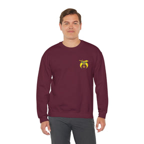 Shriners Sweatshirt - Crewneck Embroidered Front Detail - Bricks Masons