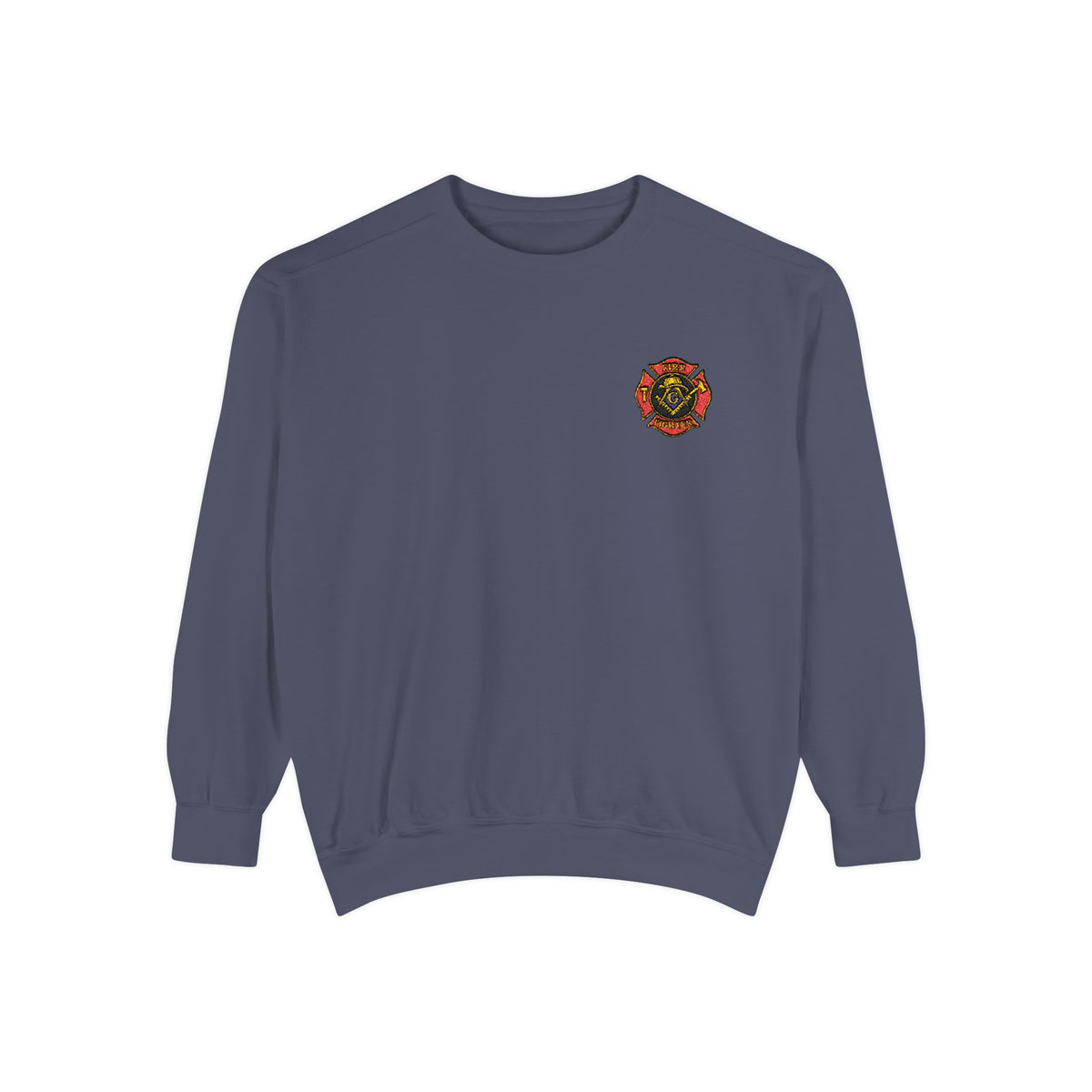 Master Mason Blue Lodge Sweatshirt - Embroidered Emblem Fire Fighter - Bricks Masons