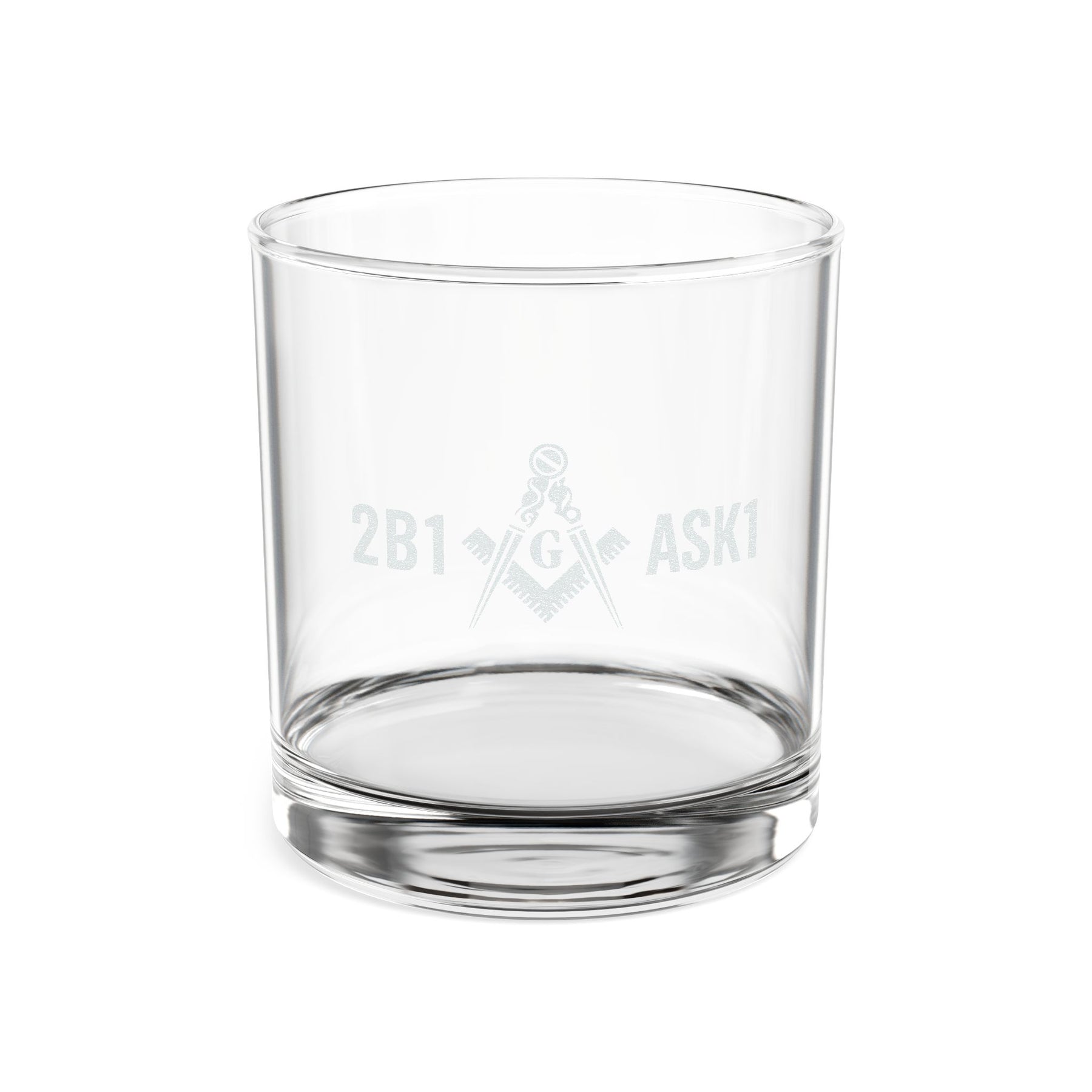Master Mason Blue Lodge Whiskey Glass - 2B1ASK1 Square & Compasses G - Bricks Masons
