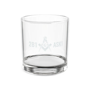 Master Mason Blue Lodge Whiskey Glass - 2B1ASK1 Square & Compasses G - Bricks Masons