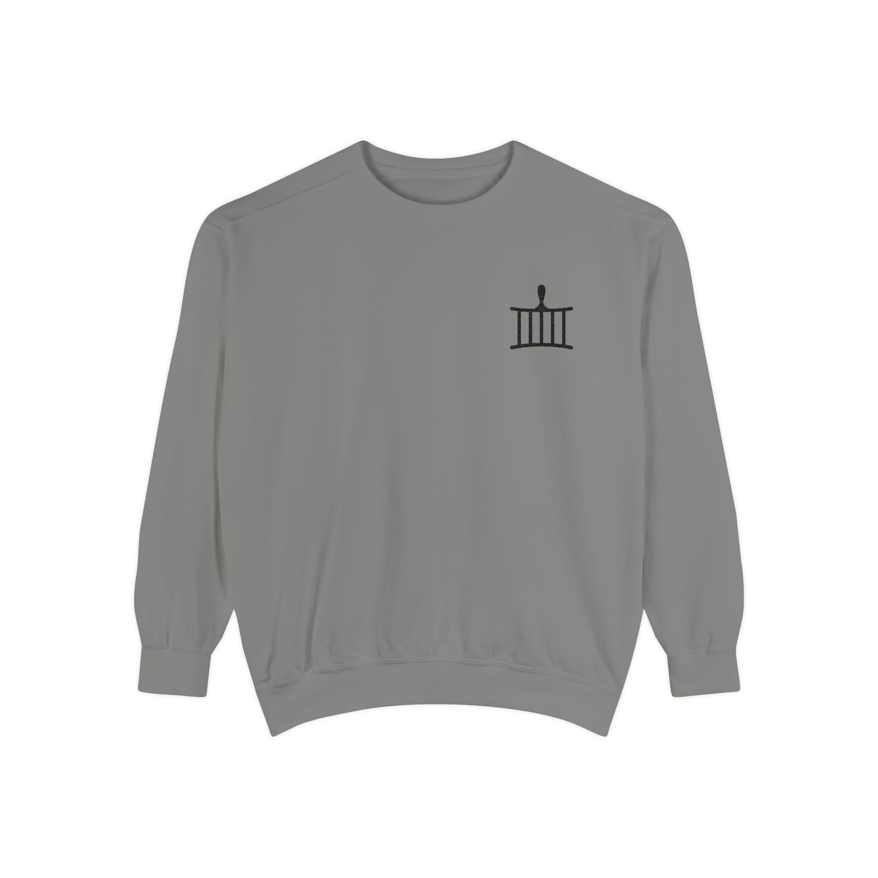 St. Lawrence The Martyr Sweatshirt - Embroidered Black Emblem - Bricks Masons