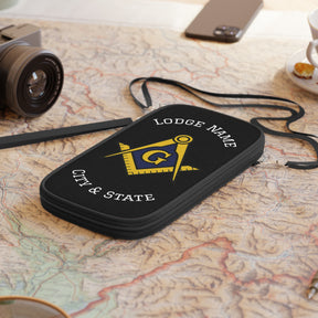 Master Mason Blue Lodge Passport Wallet - Customizable With Storage Pockets - Bricks Masons
