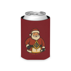 Master Mason Blue Lodge Can Cooler - Square & Compass G Christmas Edition - Bricks Masons