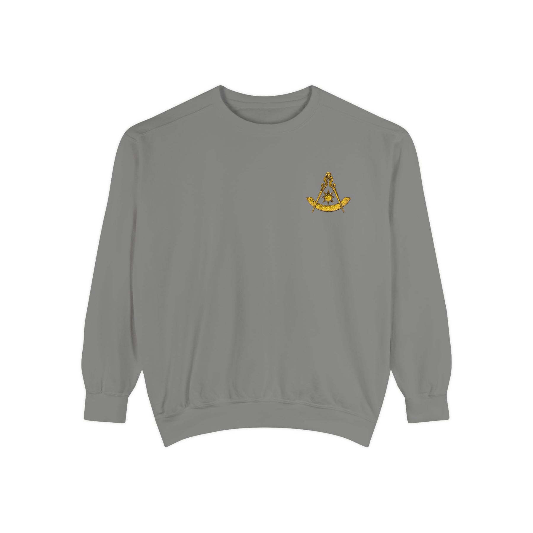 Past Master Blue Lodge Sweatshirt - Embroidered Quadrant & Compass Sun - Bricks Masons