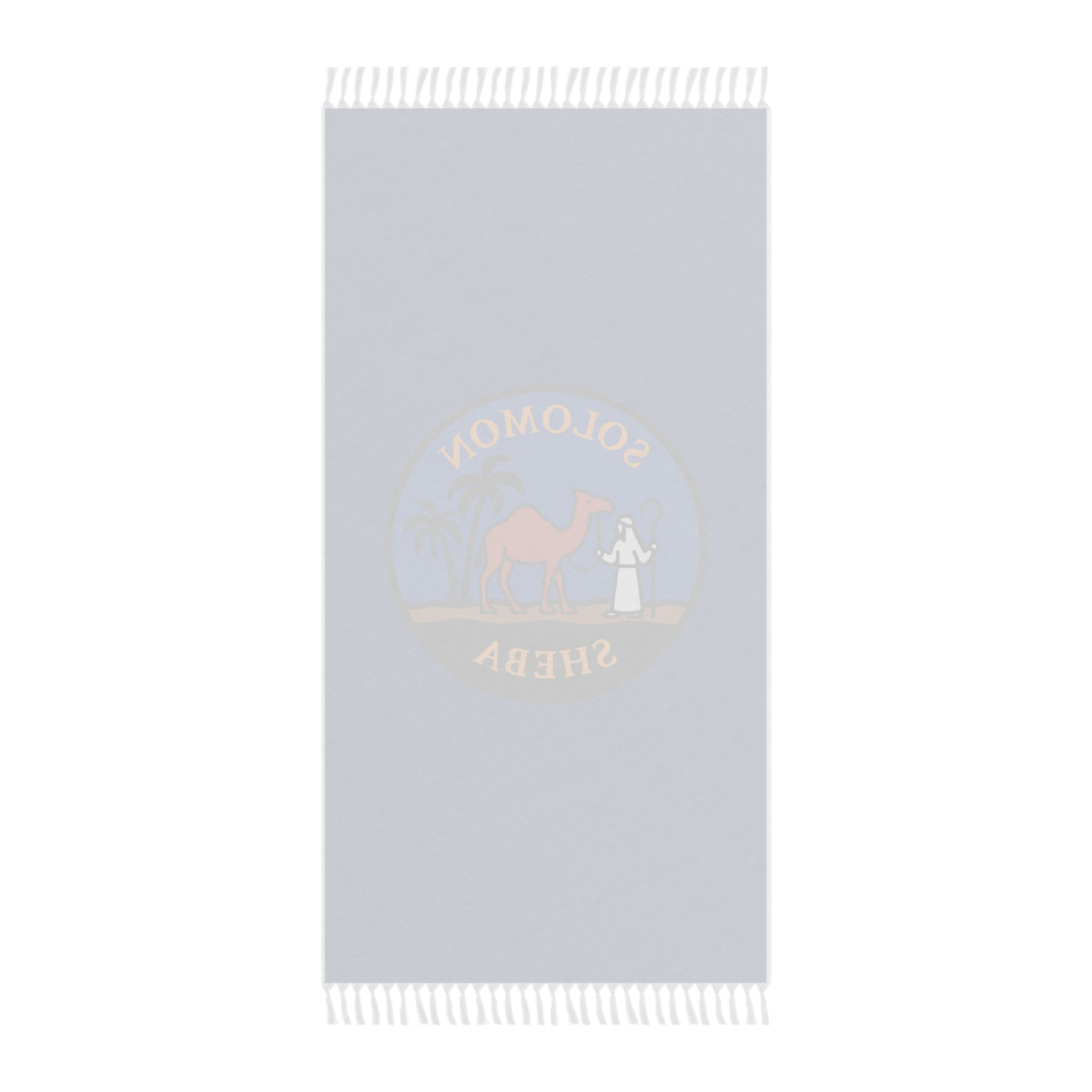 Queen of the South Towel - Blue Polyester Beach Cloth With Knotted Tassels - Bricks Masons