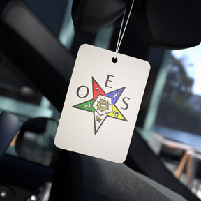 OES Car Air Freshener - Colorful Star with OES Lettering - Bricks Masons