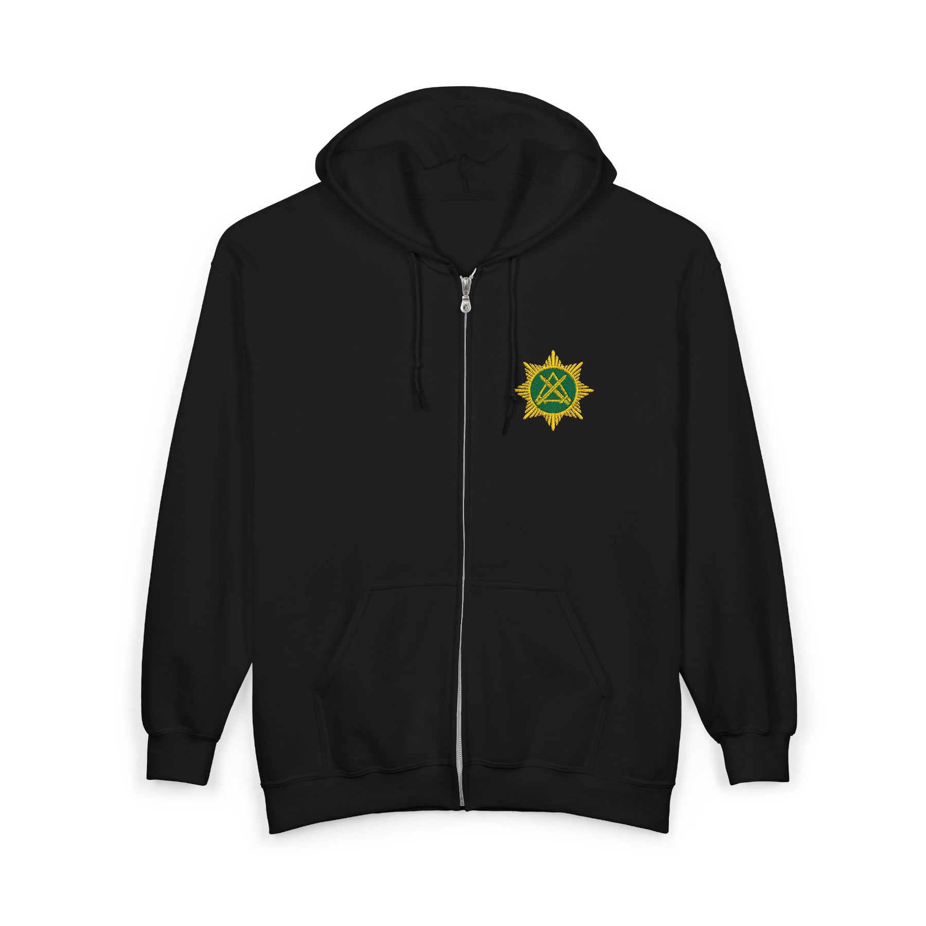 Knight Masons Hoodie - Zip Up Jacket Emblem Embroidery - Bricks Masons
