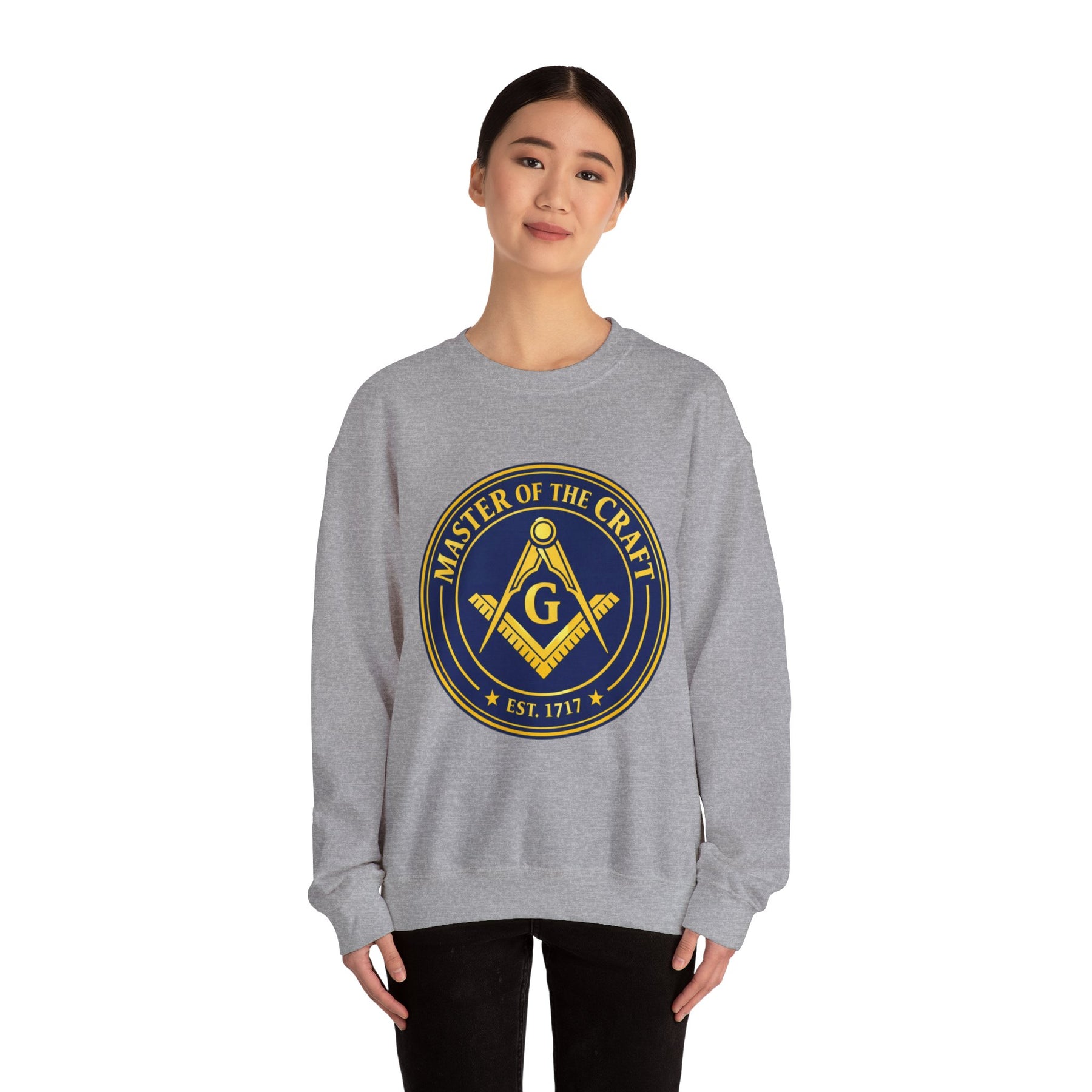 Master Mason Blue Lodge Sweatshirt - Square & Compasses with G Master of The Craft