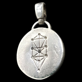 I said Kabbalah GRATITUDE TO THE CREATOR Vav Hei Vav Name of God 49 VEHUEL in silver 2.5 Cm 9 Gr Art 1768 - Bricks Masons