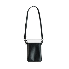 Daughters of Sphinx Cell Phone Wallet - White Microfiber Leather With Adjustable Strap - Bricks Masons