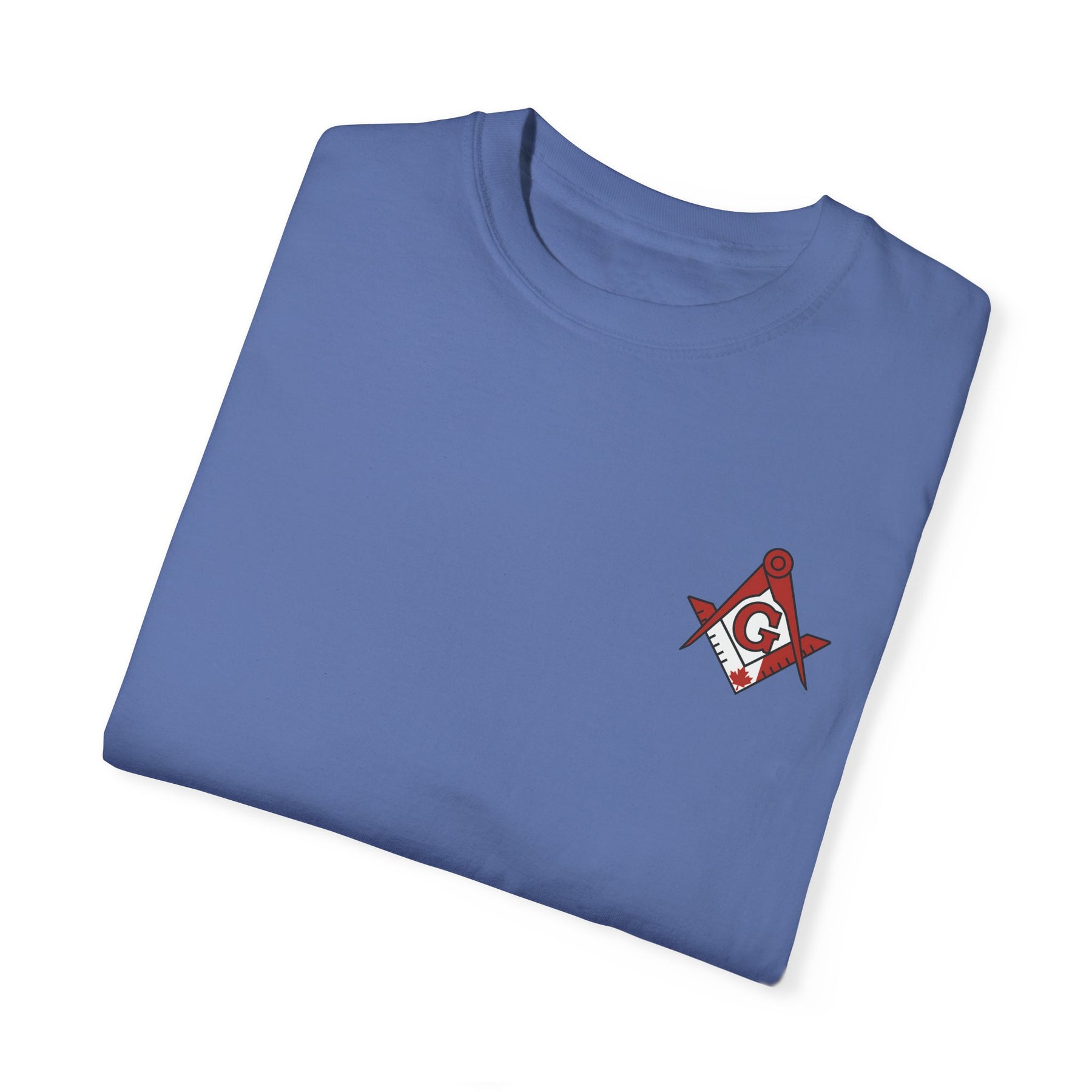 Master Mason Blue Lodge Canada Jurisdiction T-Shirt - Garment-Dyed Tee Various Colors - Bricks Masons